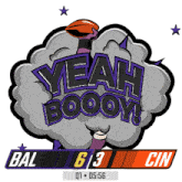 a logo that says yeah boooy on it