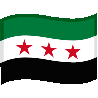 a waving flag with three red stars on it