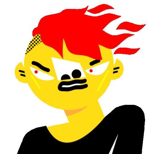 Hair Catching On Fire In Anger. Sticker - Pardon Angry Rage Stickers