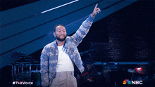 Pointing Up John Legend GIF - Pointing Up John Legend The Voice GIFs