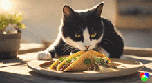 Cat And Tacos Cat Eating Tacos GIF