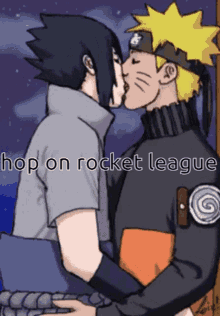 naruto sasuke kiss kissing rocket league