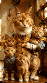 Dapper Cat Family GIF - Dapper Cat Family Cats GIFs
