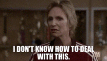 Glee Sue Sylvester GIF - Glee Sue Sylvester I Dont Know How To Deal With This GIFs