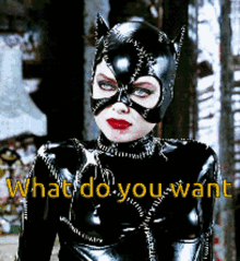 What Do You Want Stare GIF - What Do You Want Stare Catwoman GIFs