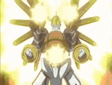 a cartoon drawing of a red and yellow flower with eyes on it
