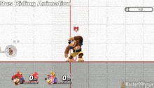 a video game showing banjo and kazooie riding a yellow bus