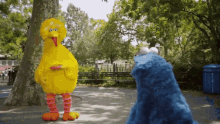 Frisbee Cookie Monster GIF - Frisbee Cookie Monster Big Bird GIFs