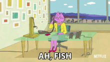 Ah Fish Amy Sedaris GIF - Ah Fish Amy Sedaris Princess Carolyn GIFs