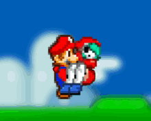 Mario Carrying Shygal GIF
