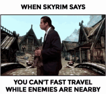 Skyrim You Cant Fast Travel GIF