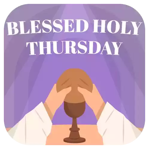 Maundy Thursday Holy Thursday Sticker - Maundy Thursday Holy Thursday Blessed Holy Thursday Stickers