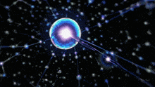 a computer generated image of a sphere with a glowing center