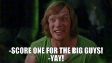 Scooby Doo Shaggy GIF - Scooby Doo Shaggy Score One For The Big Guys GIFs