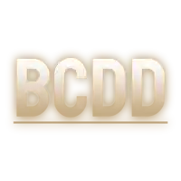 a logo for bccd shows the letters bc and d on a white background