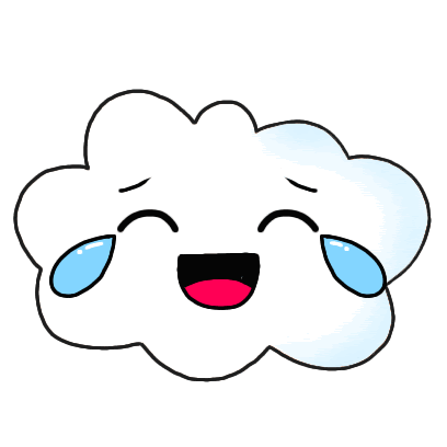 Cloud Emoji Sticker - Cloud Emoji Cute Stickers