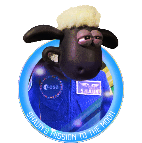 Shaun The Sheep Thumbs Up Sticker - Shaun The Sheep Thumbs Up Nasa Stickers