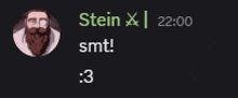 a picture of a man with a beard says stein x smt