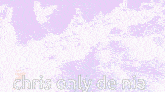 chris only de nia is written on a purple and blue background