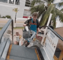 Nick White Escalator GIF - Nick White Escalator Stairs GIFs