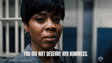 You Did Not Deserve Her Kindness Ayanna Bell GIF - You Did Not Deserve Her Kindness Ayanna Bell Law And Order Organized Crime GIFs