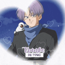 a picture of trunks de tomi with hearts around it