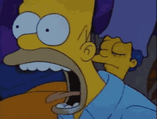 the simpsons homer simpson scream screaming scared