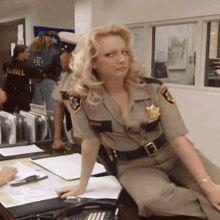confused deputy clementine johnson reno911 close up zoom in