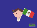 Niña Con La Bandera De Mexico GIF - Bandera Viva Mexico Ondear GIFs
