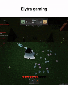 a screenshot of a video game with the words elytra gaming below it