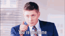 You Are Awesome Jensen Ackles GIF - You Are Awesome Jensen Ackles Dean Winchester GIFs