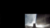 a picture of the inside of a space shuttle and a picture of the outside of a space ship