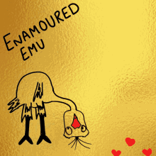 Enamoured Emu Veefriends GIF - Enamoured Emu Veefriends In Love GIFs