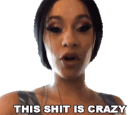This Shit Is Crazy Cardi B Sticker - This Shit Is Crazy Cardi B This Is Nuts Stickers