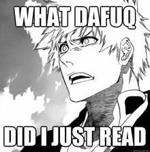 a black and white drawing of a man with the words what dafuq did i just read