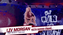 Liv Morgan Sarah Logan GIF - Liv Morgan Sarah Logan Ride On The Back GIFs