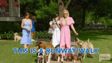 This Is A Runway Walk Real Housewives Of Dallas GIF - This Is A Runway Walk Real Housewives Of Dallas Walking Dogs GIFs