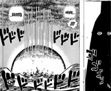 a black and white drawing of a person with a speech bubble that says `` existed '' and `` never '' .
