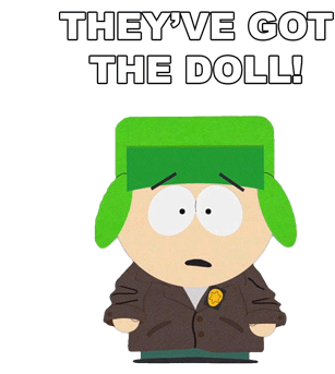 Theyve Got The Doll Kyle Broflovski Sticker - Theyve Got The Doll Kyle Broflovski South Park Stickers