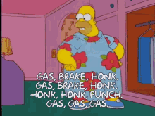 Gas Break Honk Homer Simpson GIF - Gas Break Honk Homer Simpson Punch GIFs