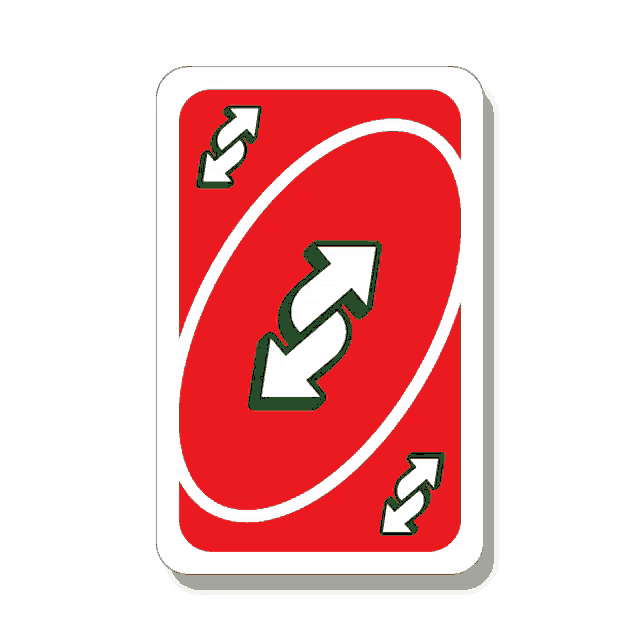 UNO Reverse card - Green | Greeting Card