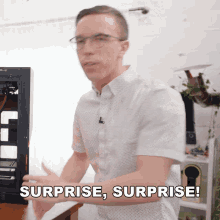 Surprise Surprise Austin Evans GIF - Surprise Surprise Austin Evans Shock GIFs