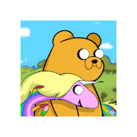Adventure Time Jake The Dog Sticker - Adventure Time Jake The Dog Rainbow Stickers