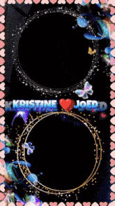 a picture frame with the name kristine joed on it