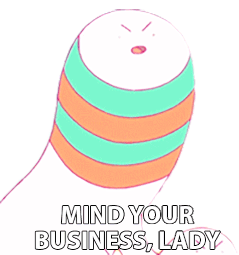 Mind Your Business Lady Bee And Puppycat Sticker - Mind Your Business Lady Bee And Puppycat Just Mind Your Own Business Stickers