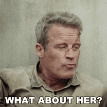 What About Her Patrick Mcnamara GIF - What About Her Patrick Mcnamara Blood And Treasure GIFs