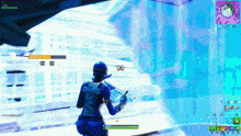 a screenshot of a video game with a person holding a gun