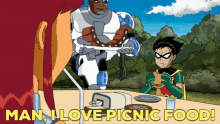 Teen Titans Man I Love Picnic Food GIF - Teen Titans Man I Love Picnic Food Picnic GIFs
