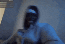 a blurred image of a person 's face with the words follow on the bottom left
