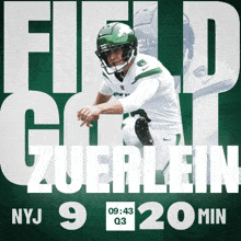 a poster for a football game between the ny jets and guerlein